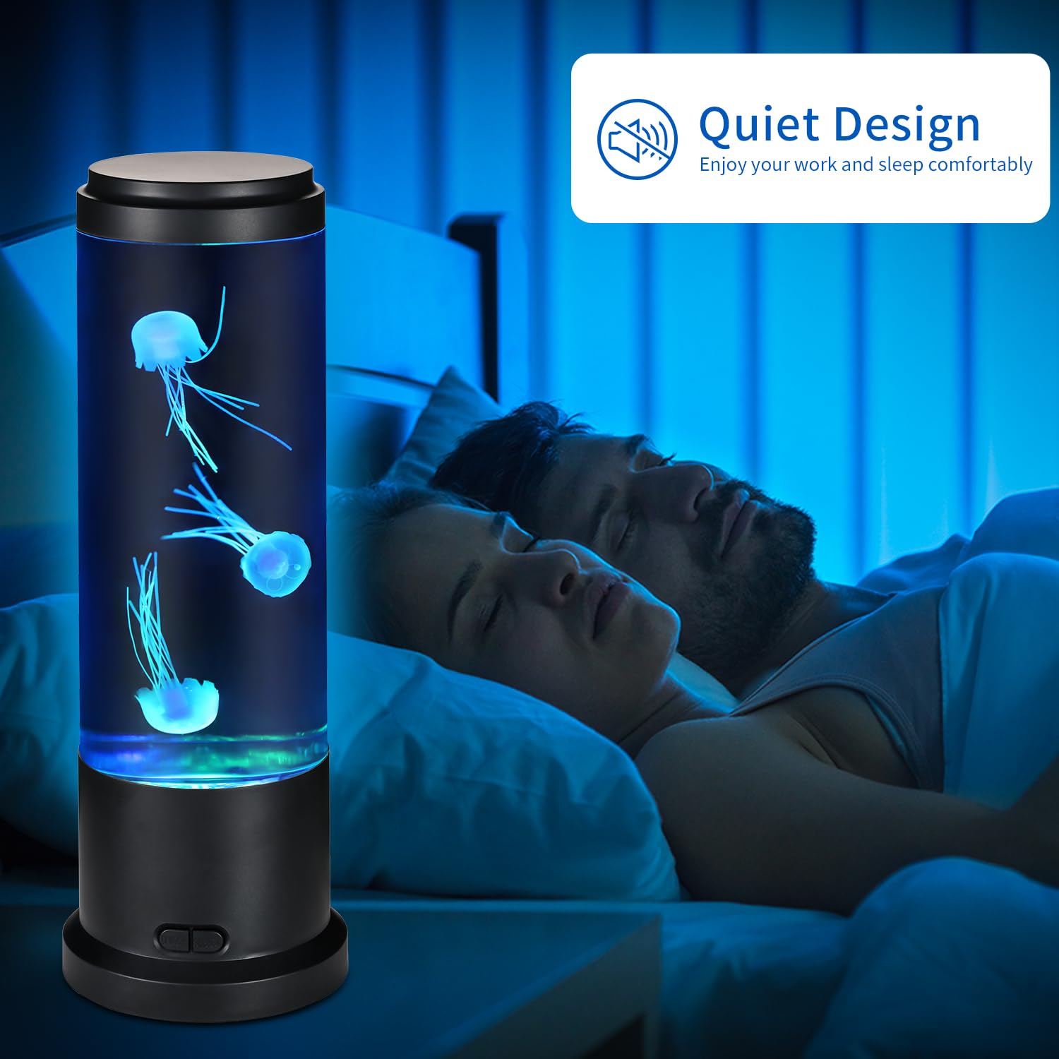EDIER Jellyfish Lamp USB or battery power enables flexible placement.