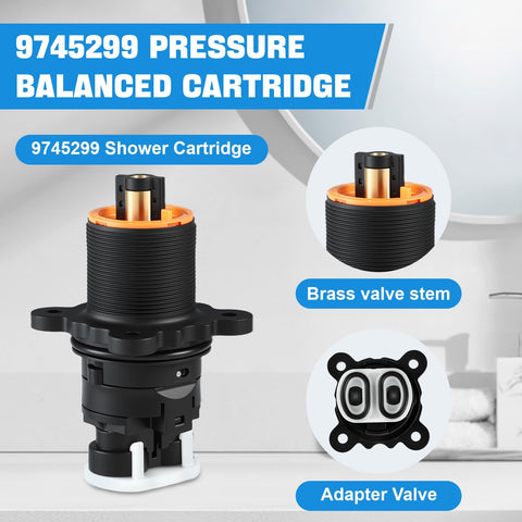 Edifla 9745299 cartridge side profile for Pfister compatibility.