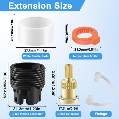Edifla Kohler GP800881 compatible extension for precise valve alignment