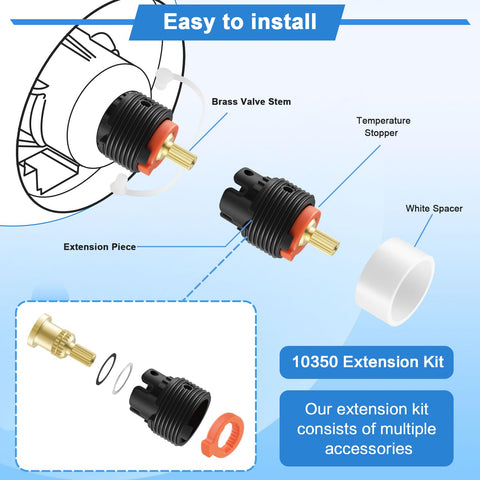 Edifla Kohler K-8305 compatible extension for retrofit projects