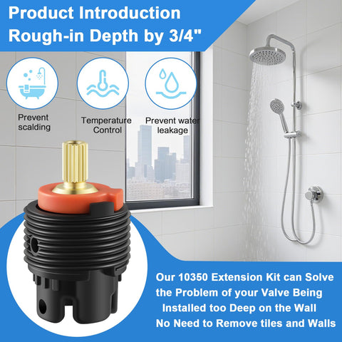 Edifla Rite-Temp valve extension kit for deep rough-in