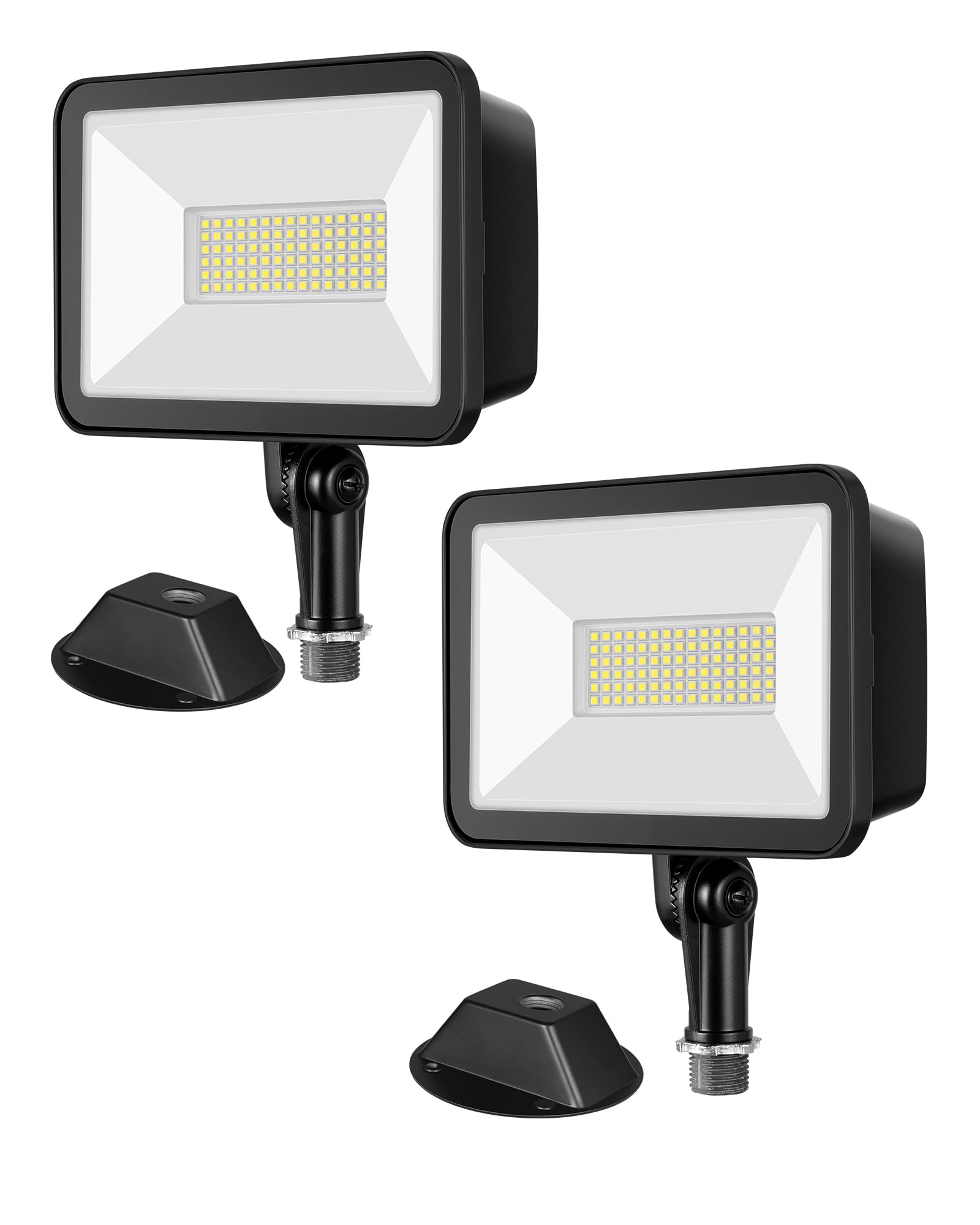 EDISHINE 10000LM flood light front view for driveway illumination