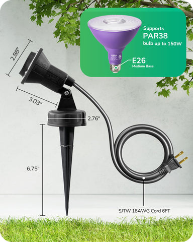 EDISHINE adjustable 180-degree head suits tree and pathway lighting
