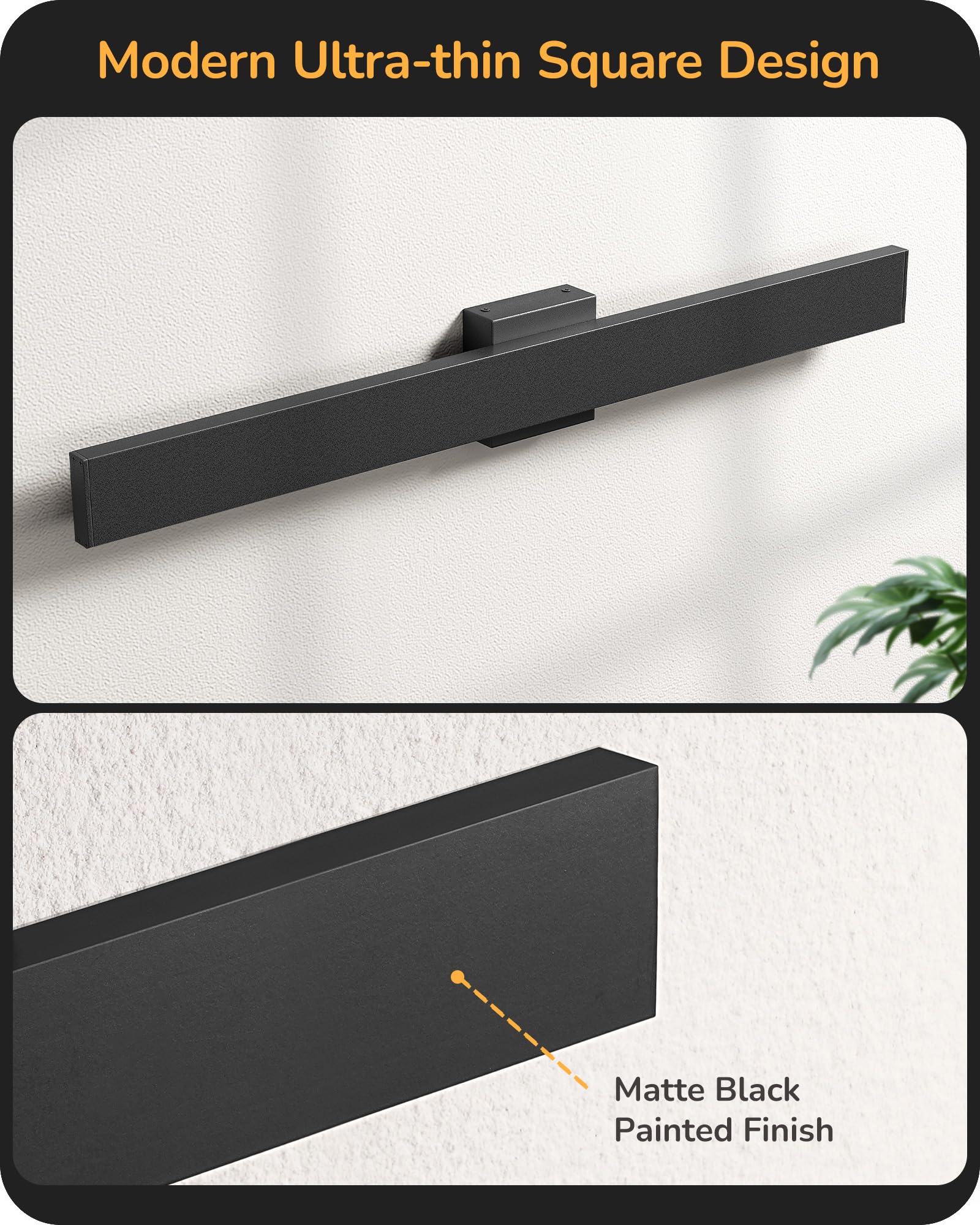 EDISHINE 31in LED outdoor wall light brushed finish offers durable, stylish exterior styling.