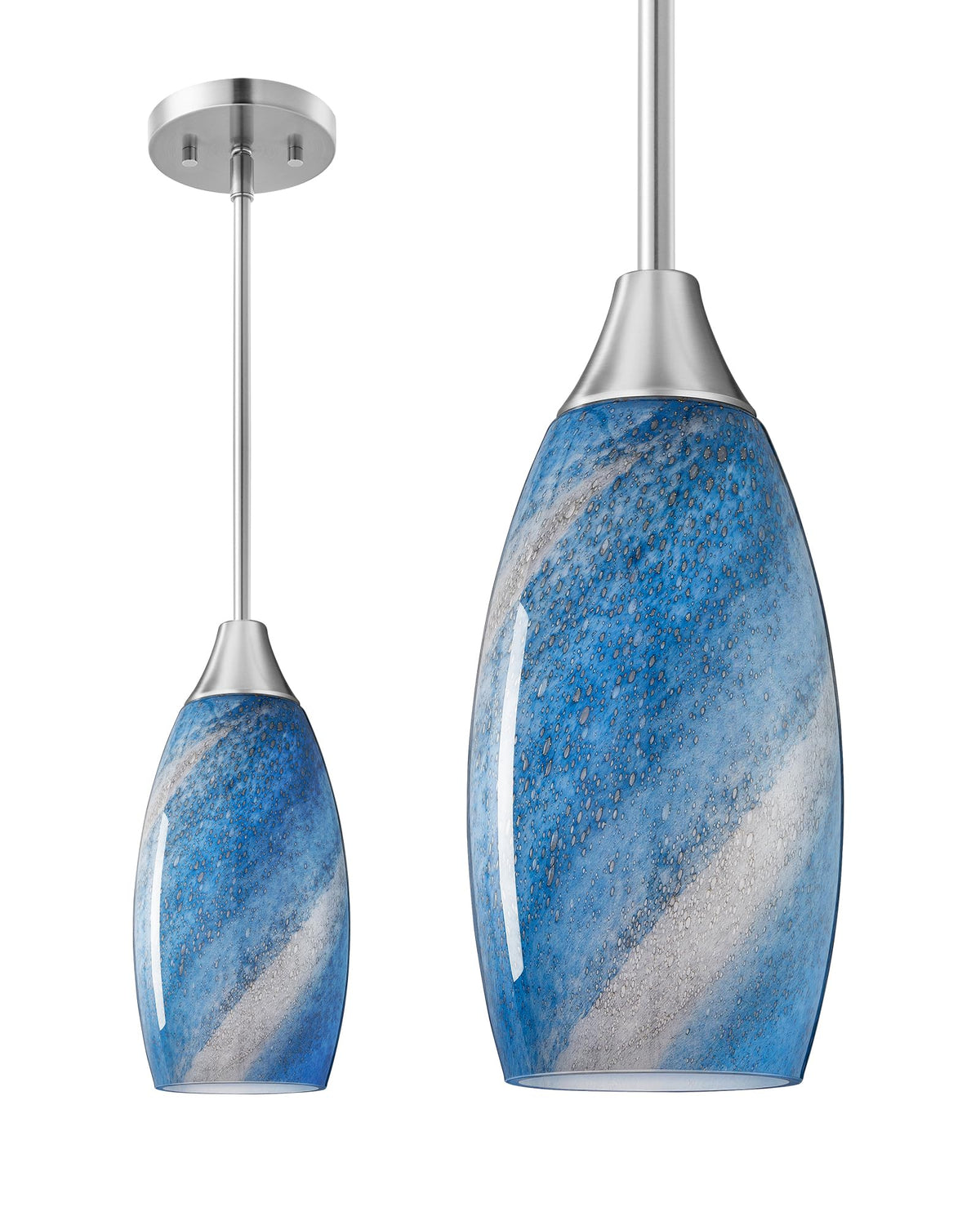EDISHINE art glass shade pendant adds a warm glow to kitchens