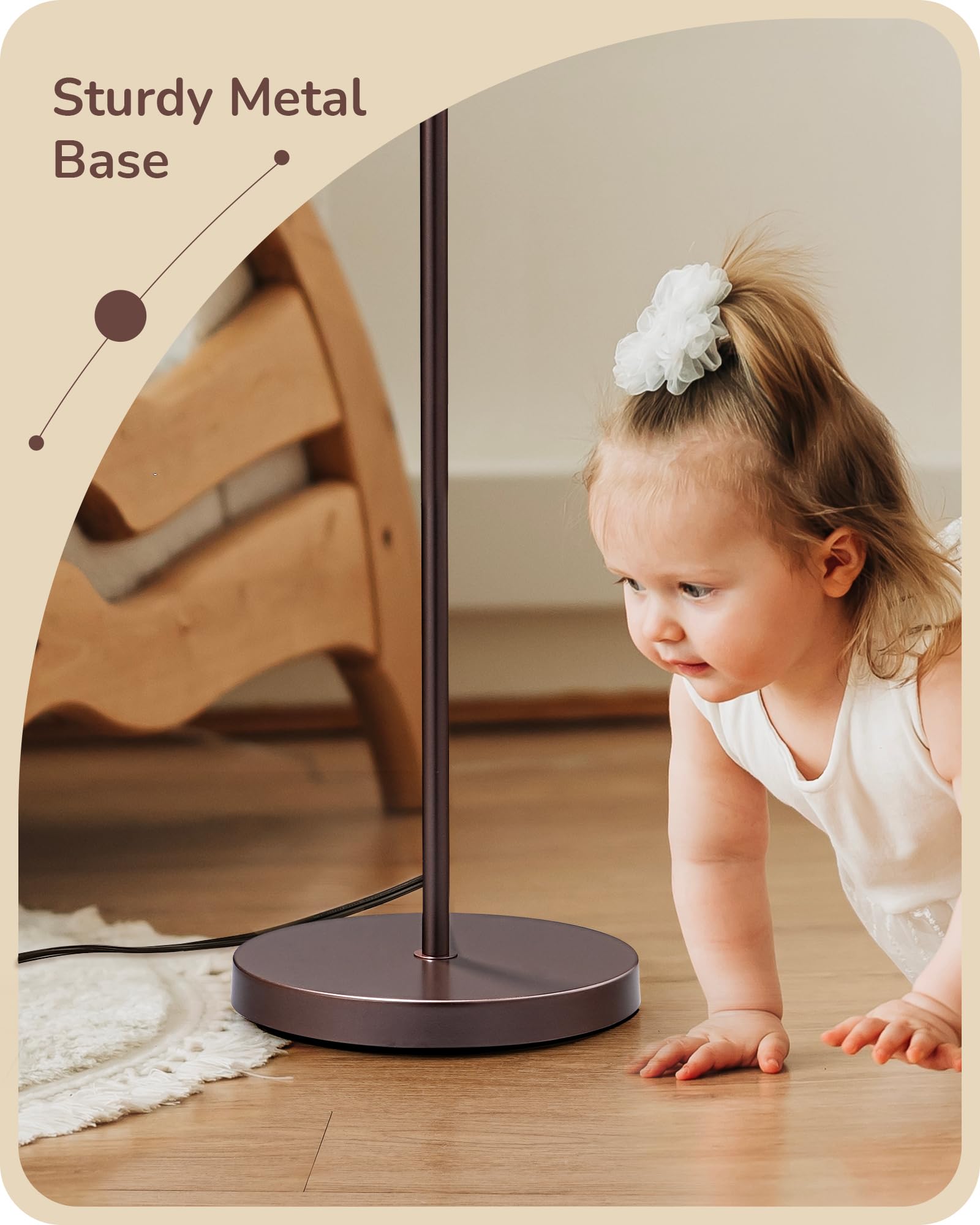 EDISHINE quick assembly with video guide for instant stylish lighting.