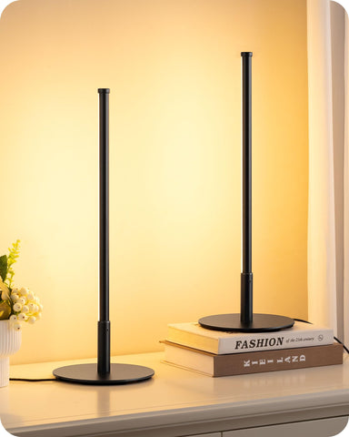 EDISHINE LED table lamp set of 2 with base exit cable for flexible placement