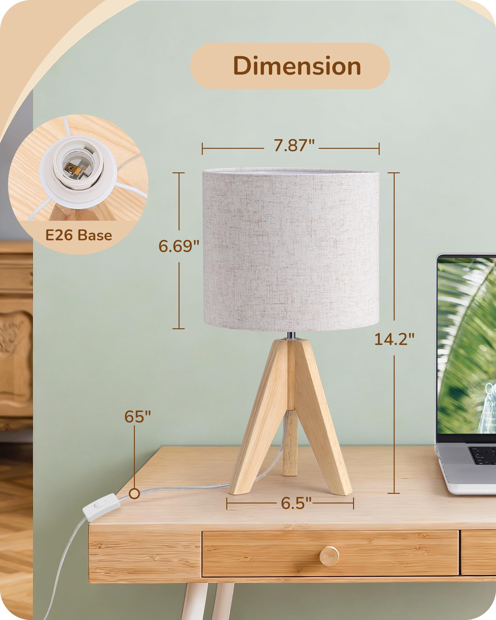 EDISHINE bedroom living-room lamp offers versatile ambient lighting for cozy corners.