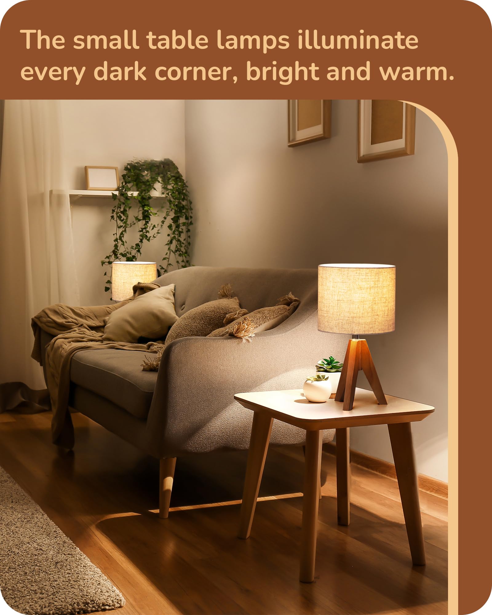 EDISHINE bedroom and living room illumination with warm ambiance.