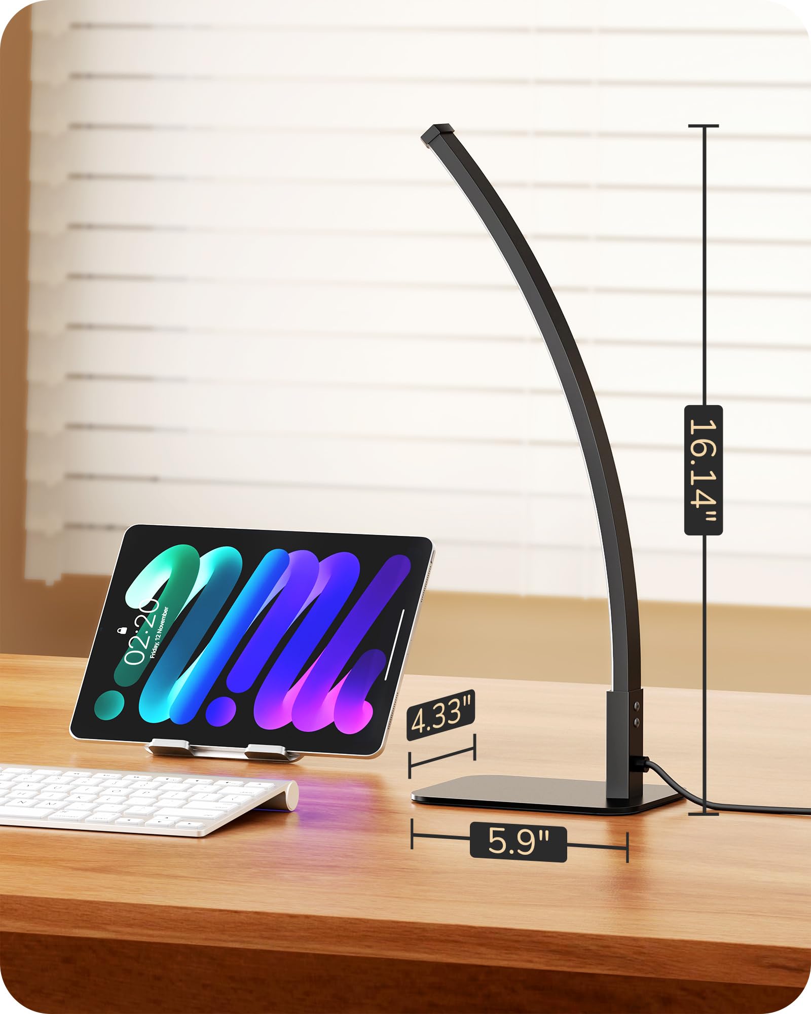 EDISHINE bedside lamp suits bedrooms for relaxing reading and ambiance.