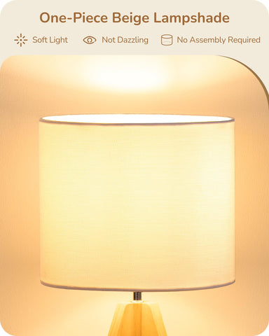 EDISHINE compact bedside lamp fits narrow nightstands and desks.