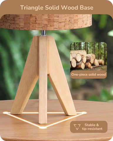 EDISHINE bedside lamp on nightstand ready for reading and relaxing.