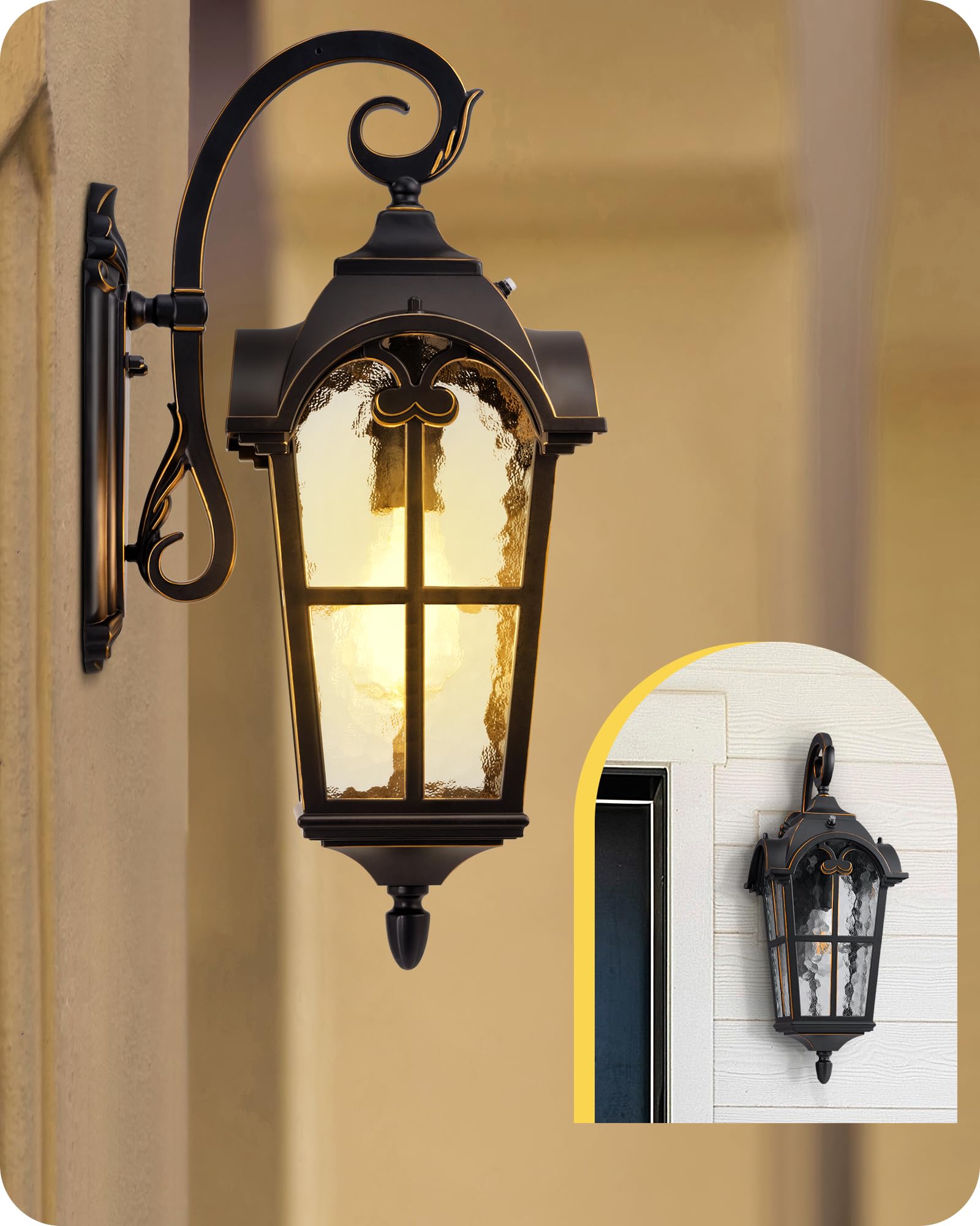 EDISHINE sleek black finish complements modern and traditional exteriors