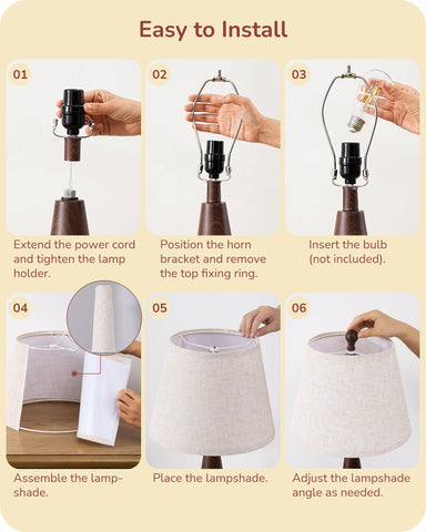 EDISHINE boho table lamp socket detail highlights easy E26 compatibility.