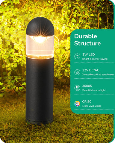 EDISHINE landscape light IP65 waterproof for rainy patios.