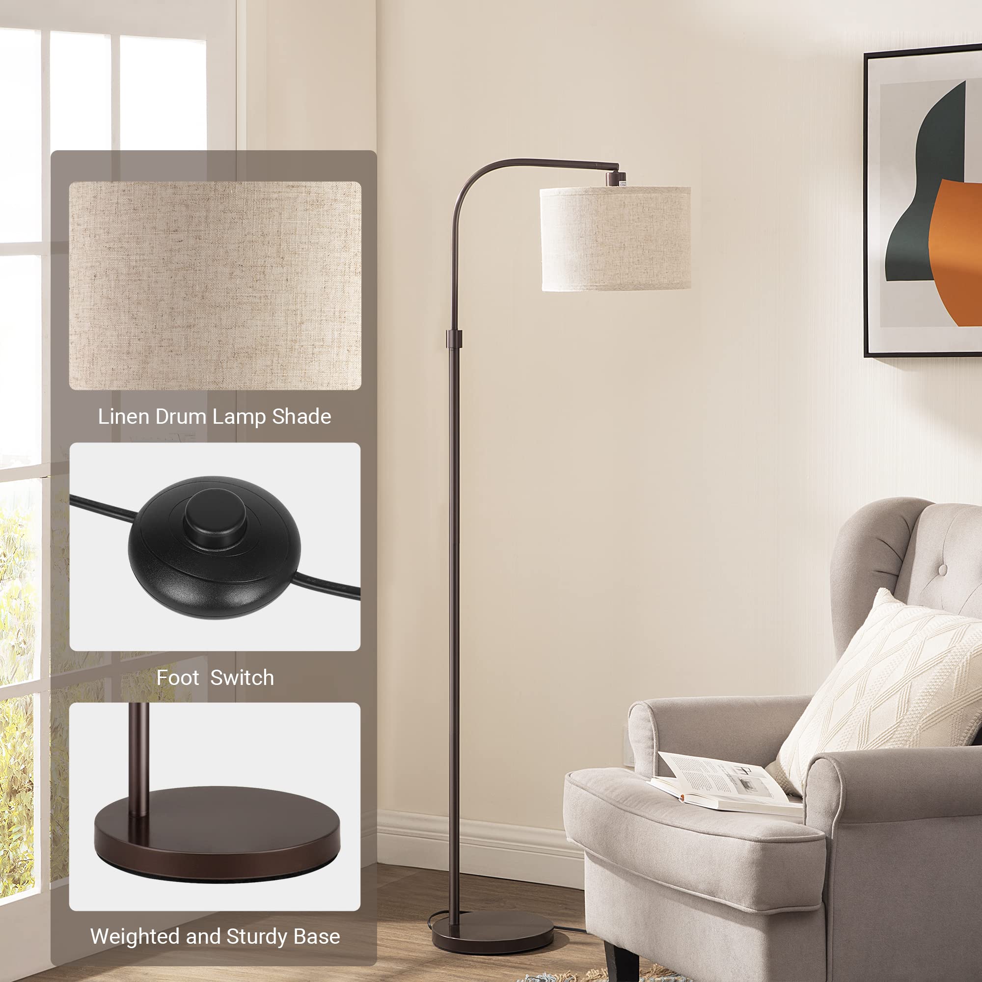 EDISHINE lamp supports LED, CFL, and incandescent bulbs.
