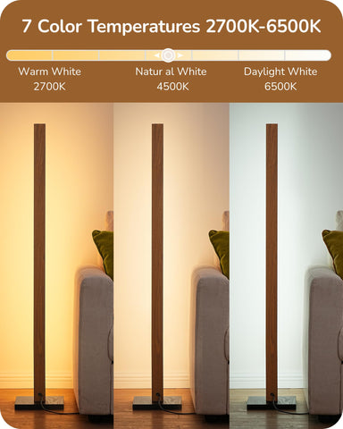 EDISHINE corner lamp fits neatly beside a sofa for compact styling.