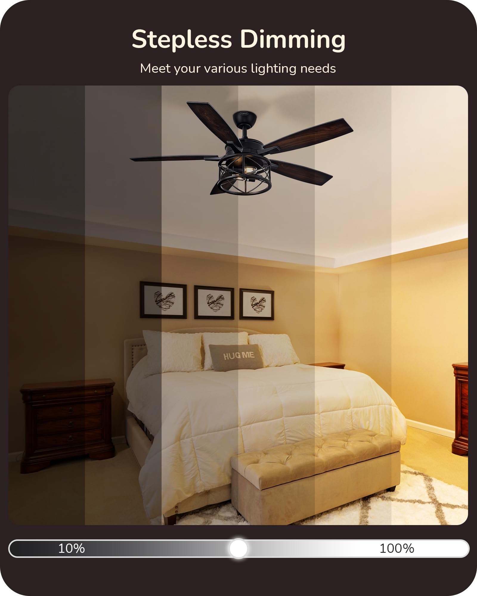 EDISHINE dimmable-light adjusts brightness for cozy evenings and activities
