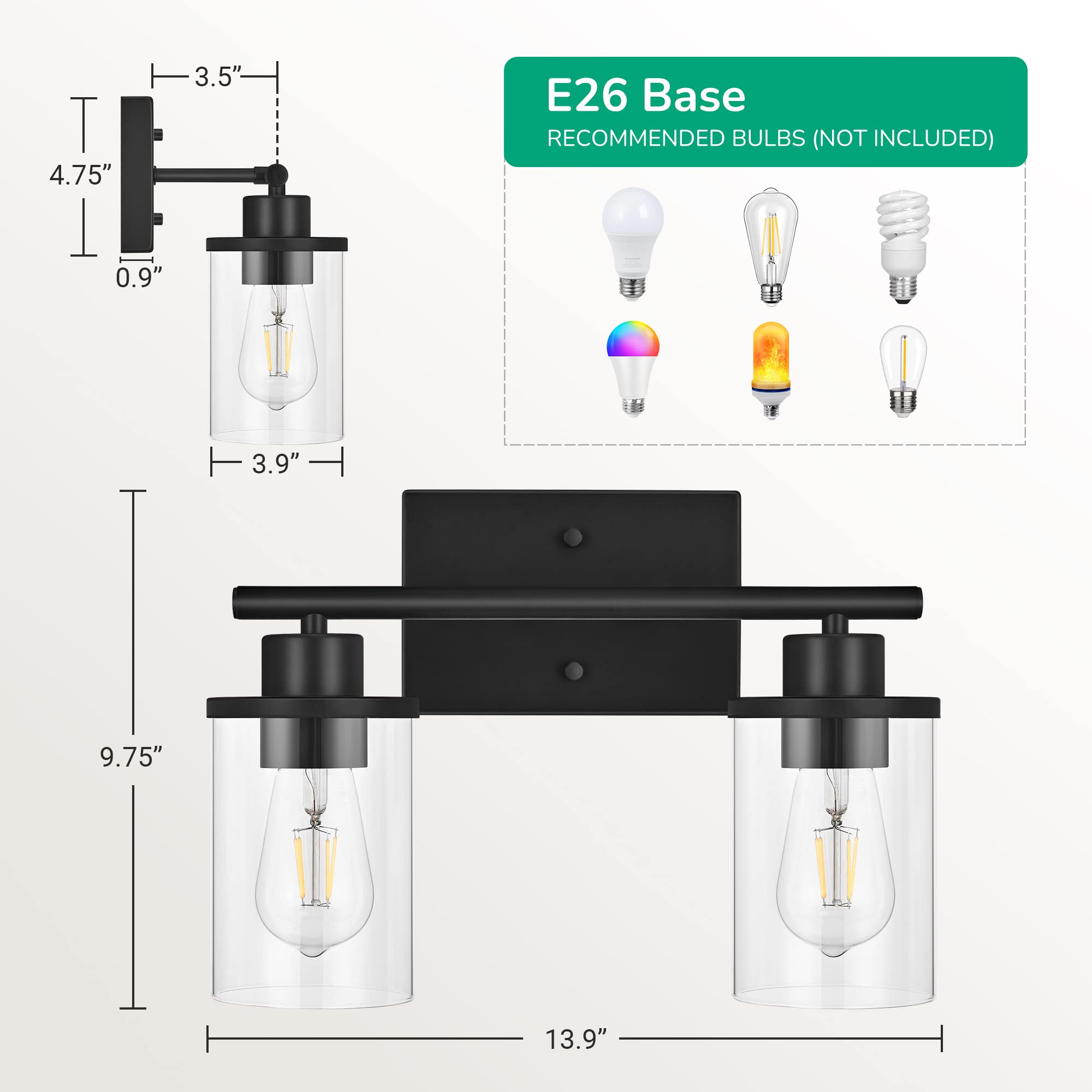 EDISHINE compatible with dimmable bulbs and dimmer switches for adjustable ambiance