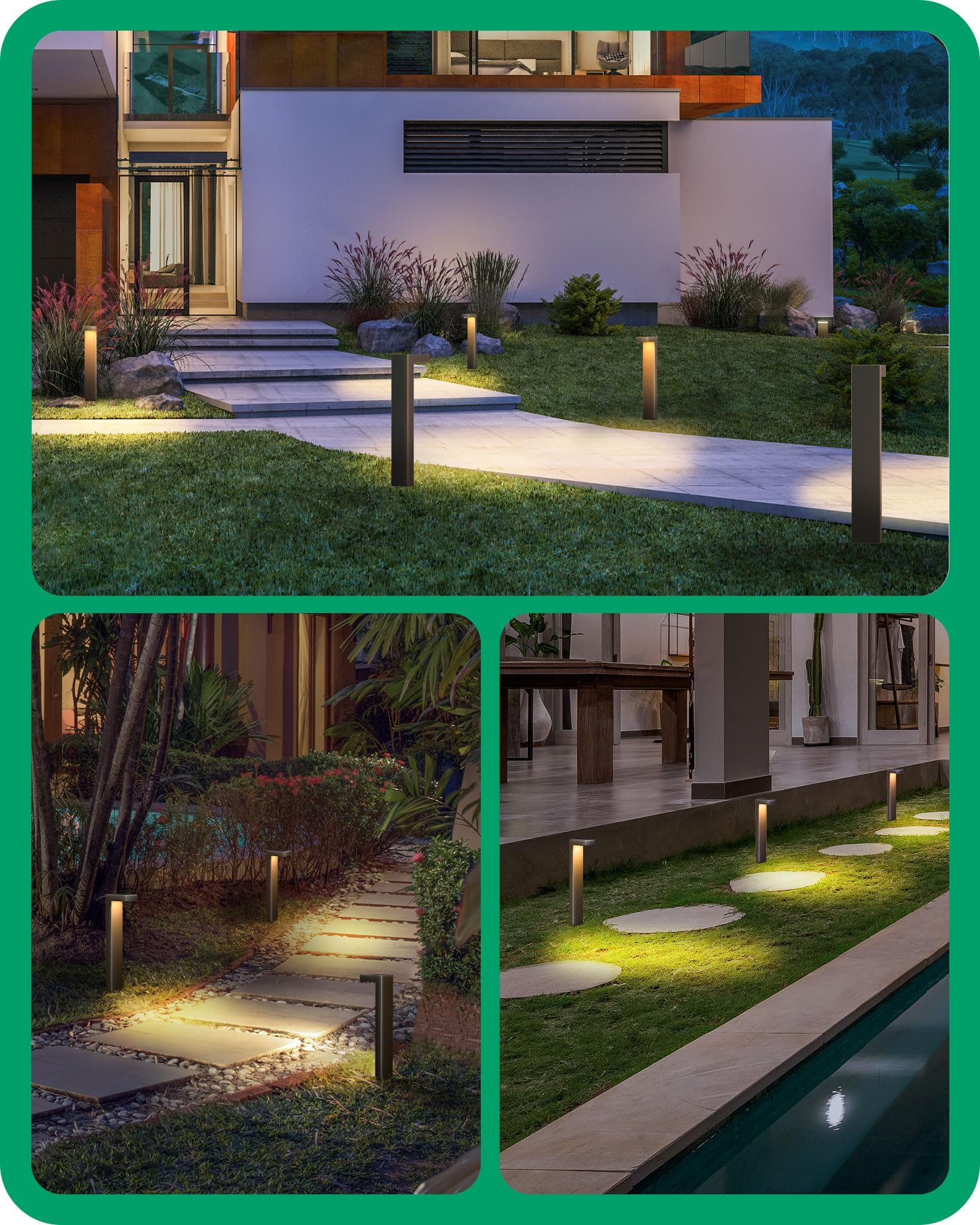 EDISHINE durable aluminum housing supports long-lasting outdoor lighting performance.