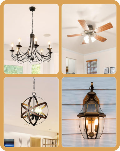 EDISHINE E12 LED candle bulb fits chandeliers and ceiling fans for elegant lighting