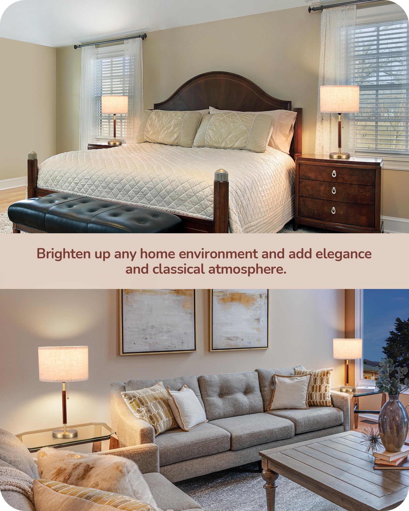 EDISHINE lamp with E26 base fits common bulbs for versatile illumination