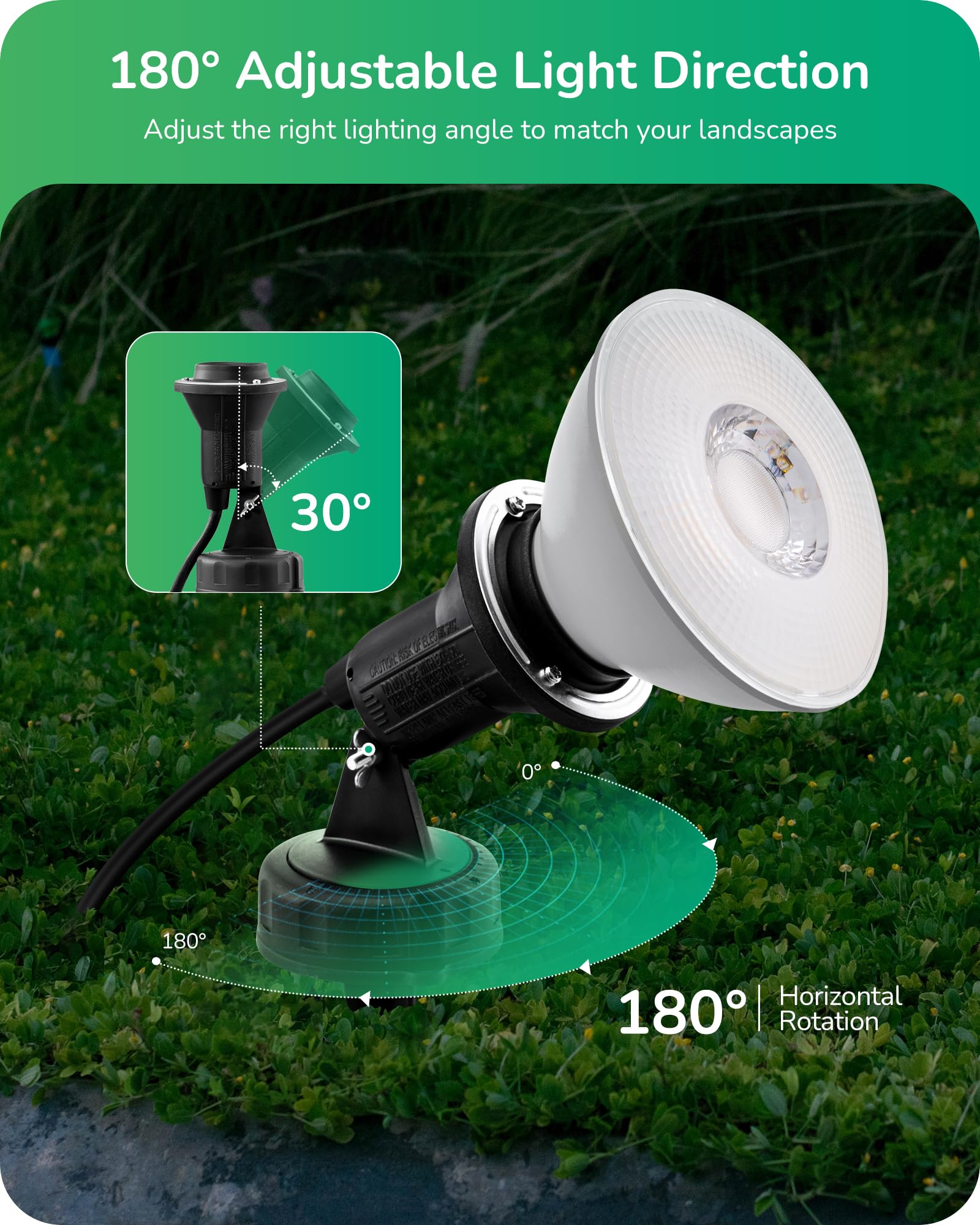 EDISHINE PAR38-compatible E26 base enables bright, reliable outdoor lighting