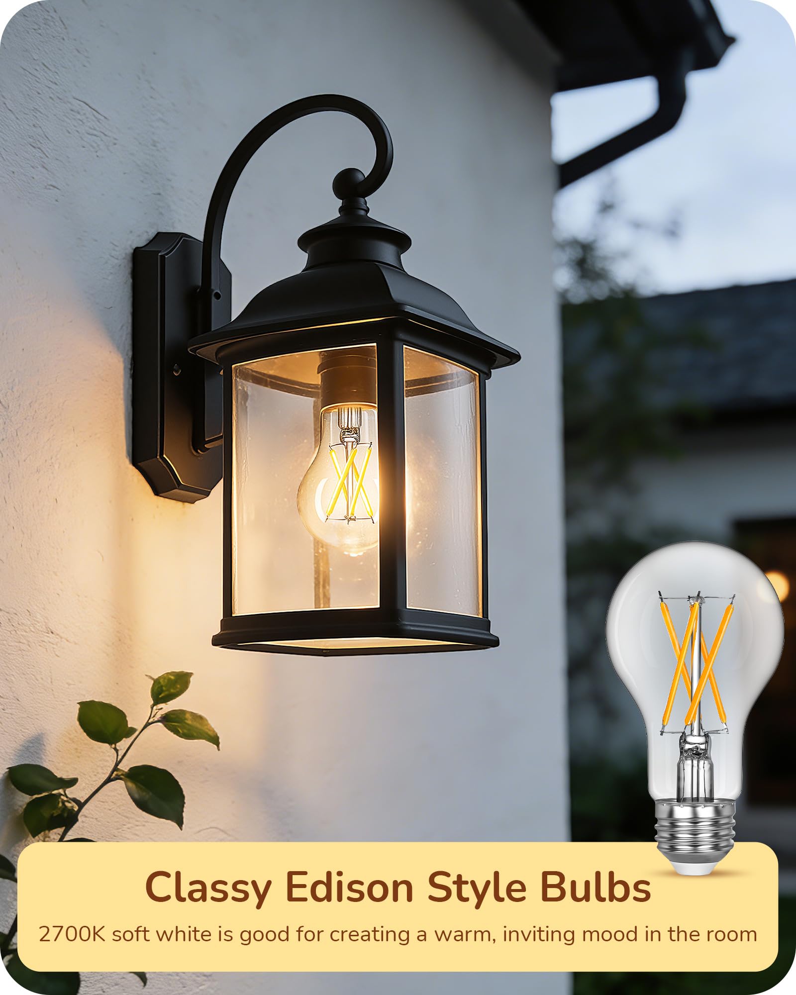 EDISHINE Edison bulbs dimmable brightness for customizable mood lighting.