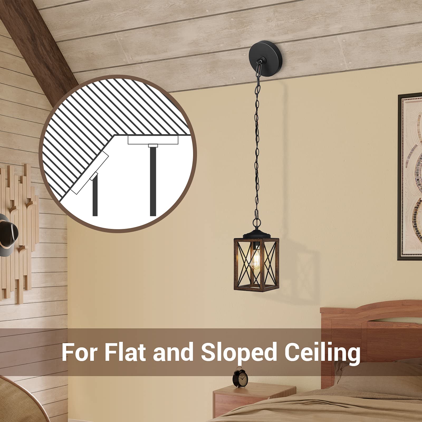 Easy hardwired installation with EDISHINE pendant and included hardware.