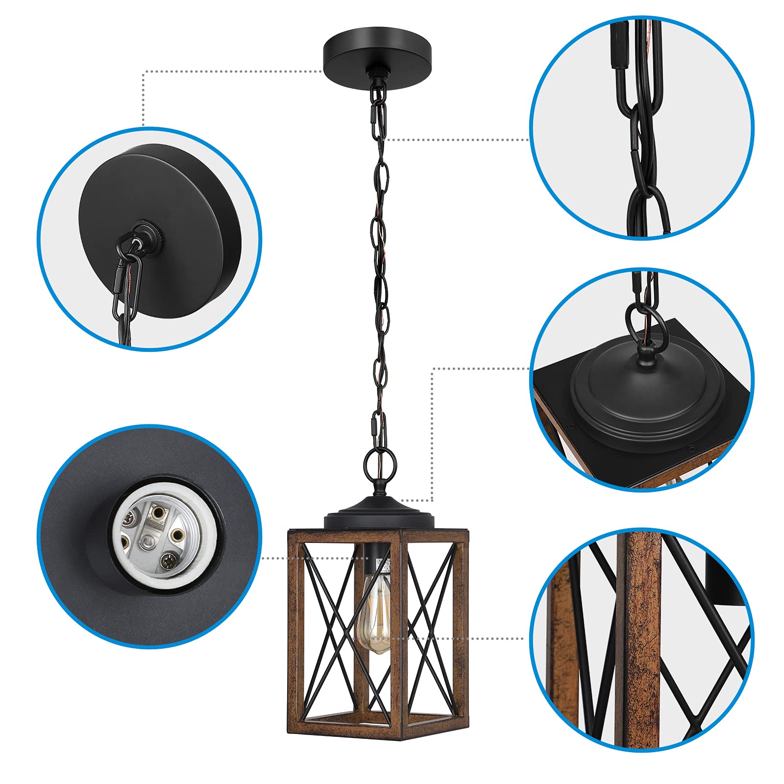 Perfect focal lighting for kitchen island or dining hall with EDISHINE pendant.