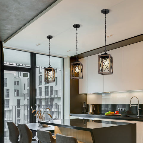 Durable metal frame of EDISHINE pendant resists rust and protects wiring.