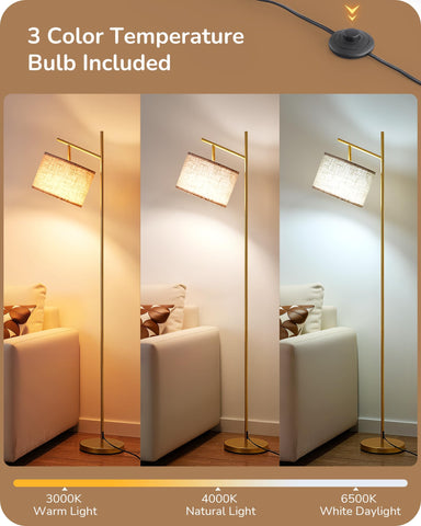 EDISHINE floor lamp with 3CCT LED bulb offering versatile ambience