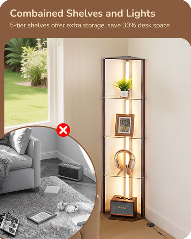EDISHINE floor lamp 5CCT with dimming up to 1530LM for adaptable ambiance
