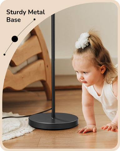 EDISHINE heavy-base floor lamp provides stability in busy homes with kids