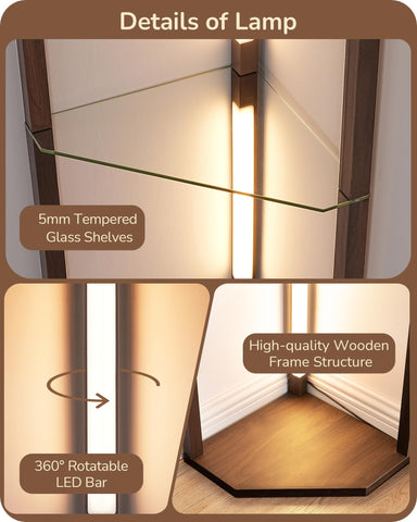 EDISHINE floor lamp remote-control operation reaches up to 65 feet for convenient lighting