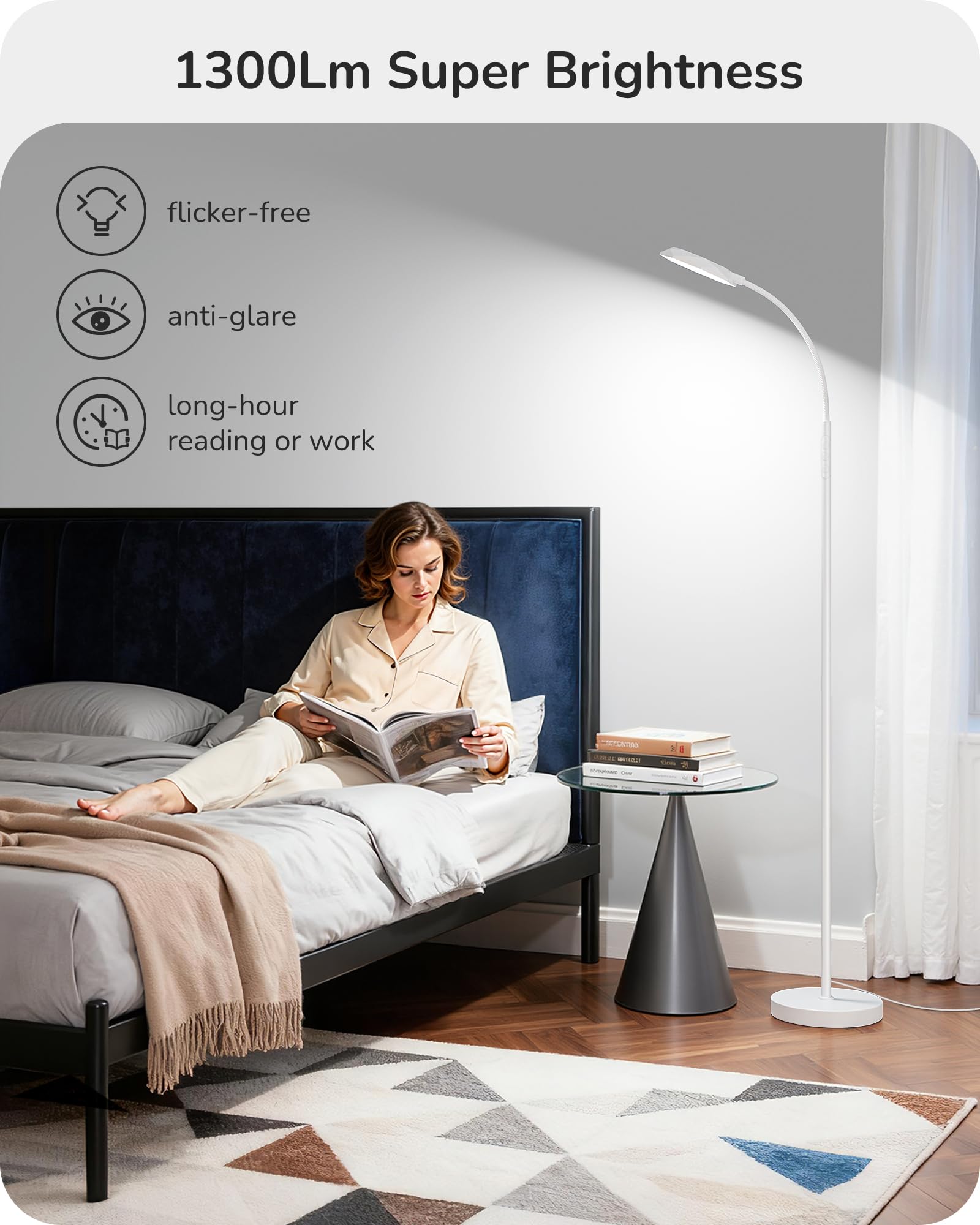 EDISHINE floor lamp remote control enables easy operation from across the room