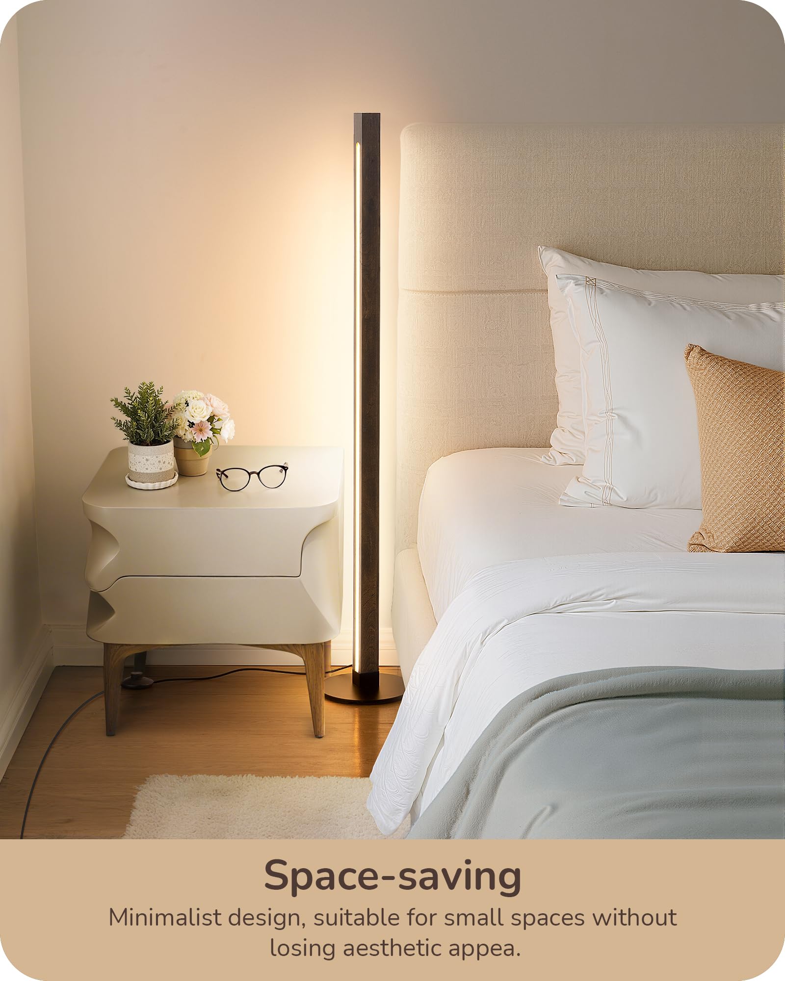 EDISHINE floor lamp quick 3-minute assembly with secure base