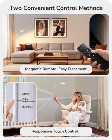 EDISHINE floor lamp timer mode helps with bedtime routines and calm evenings
