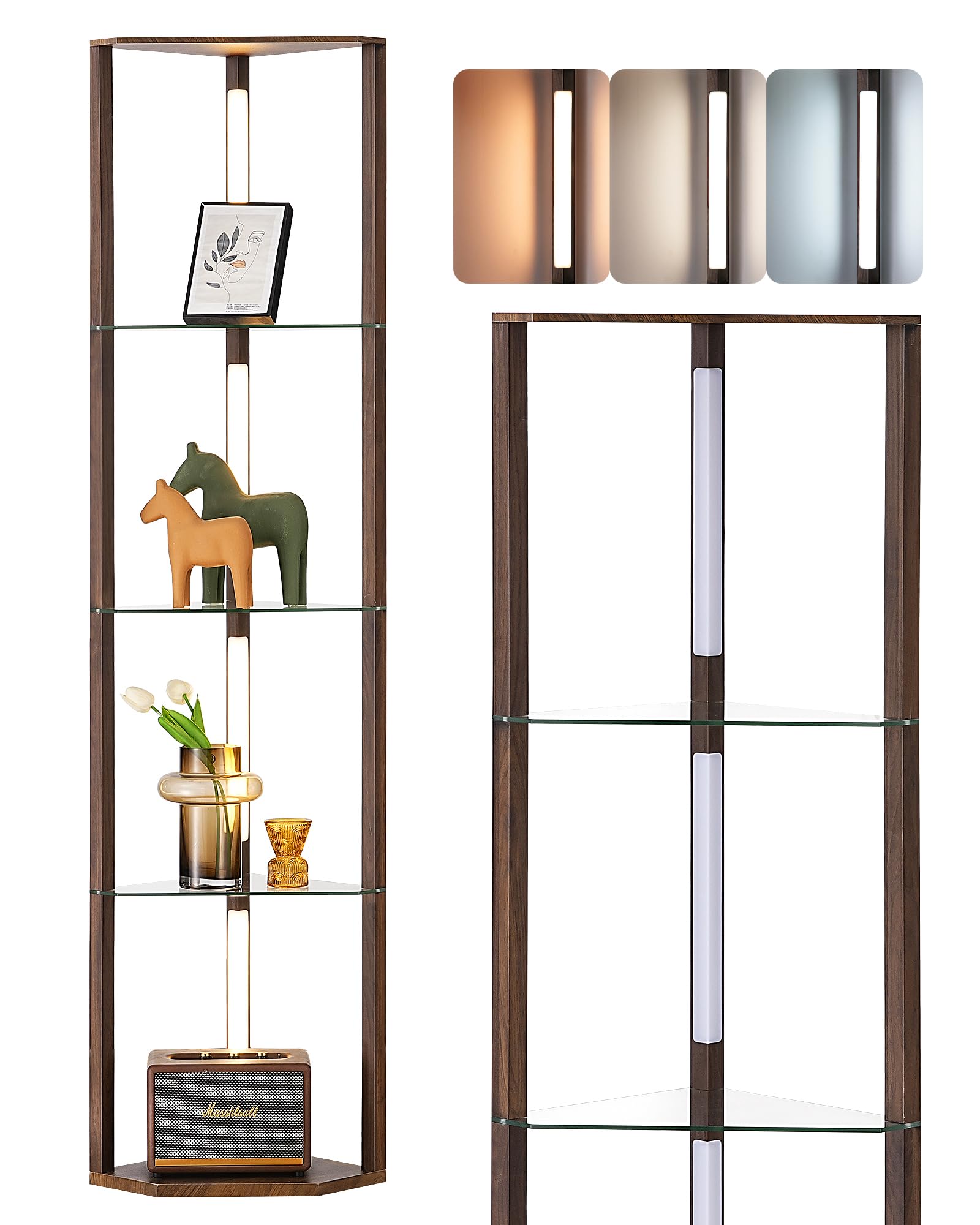 EDISHINE walnut finish suits living rooms with a warm, inviting glow