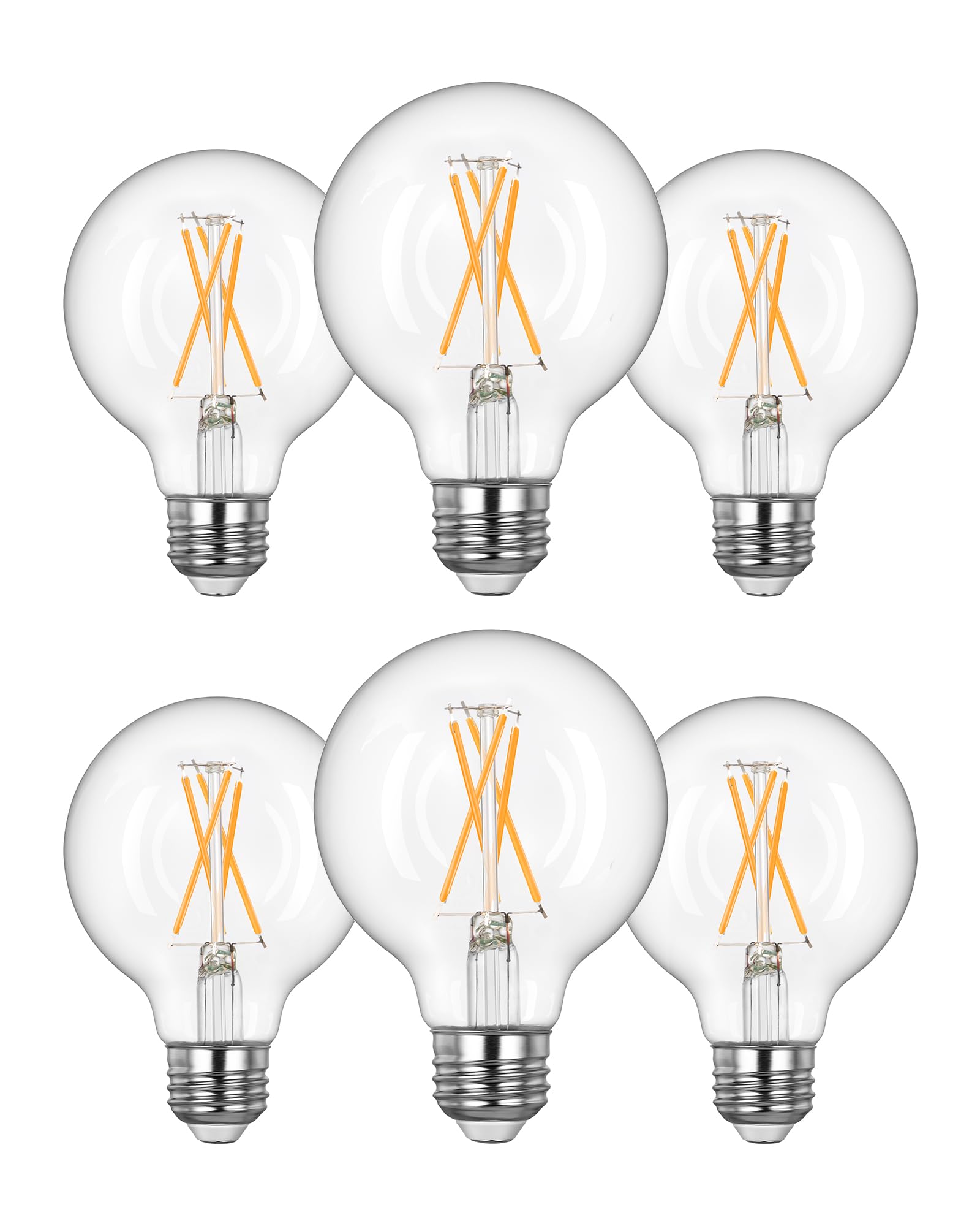 EDISHINE G25 globe bulb dimmable for cozy living room ambience.