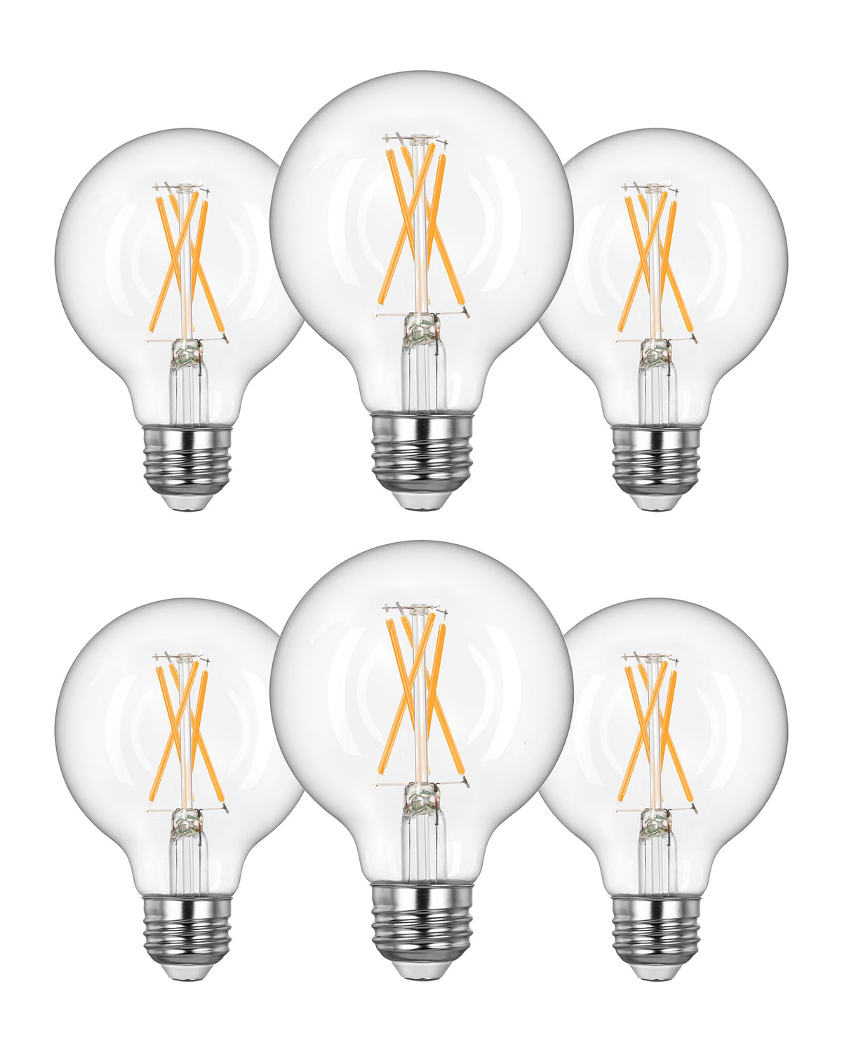 EDISHINE G25 globe bulb dimmable for cozy living room ambience.