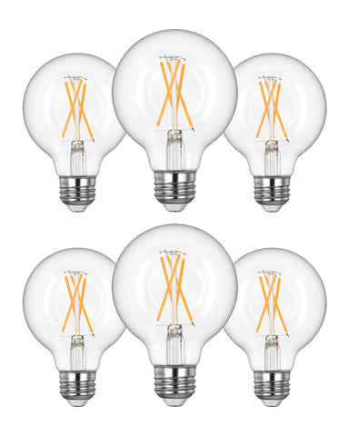EDISHINE G25 globe bulb dimmable for cozy living room ambience.