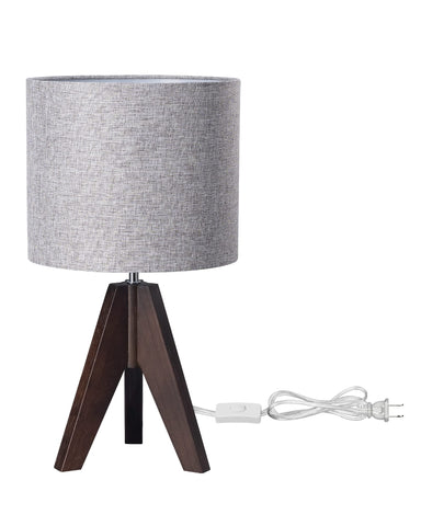 EDISHINE grey linen shade lamp fosters warm mood lighting anywhere