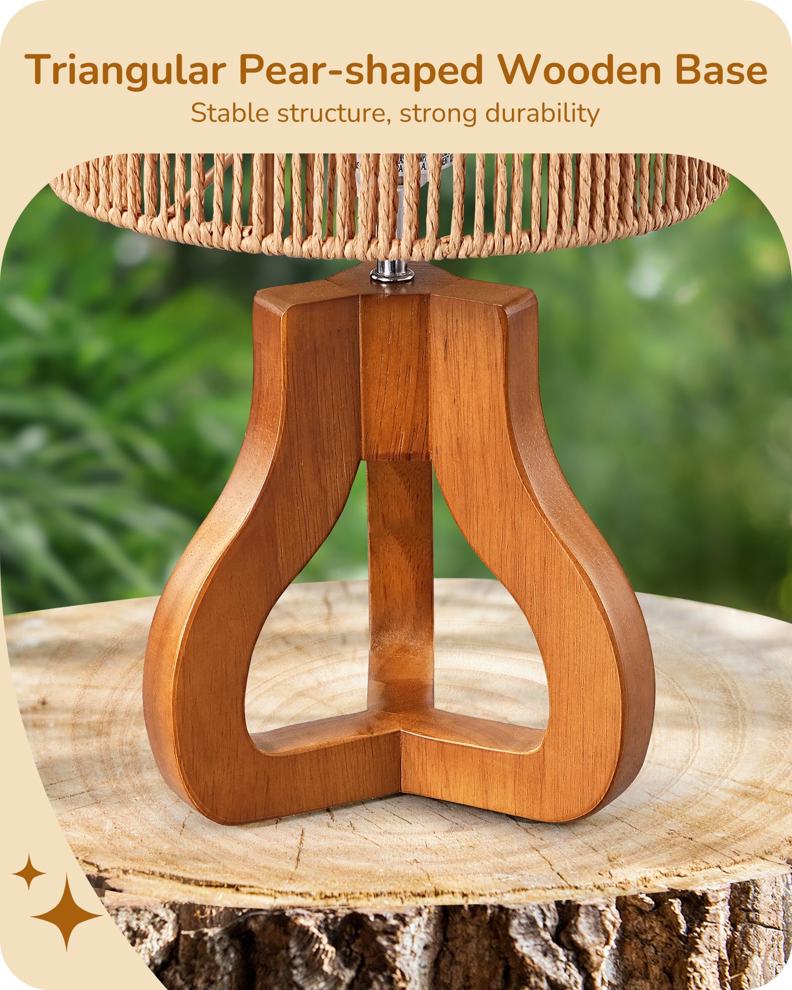 EDISHINE handwoven paper rope shade close-up showing natural texture ideal for cozy reading.