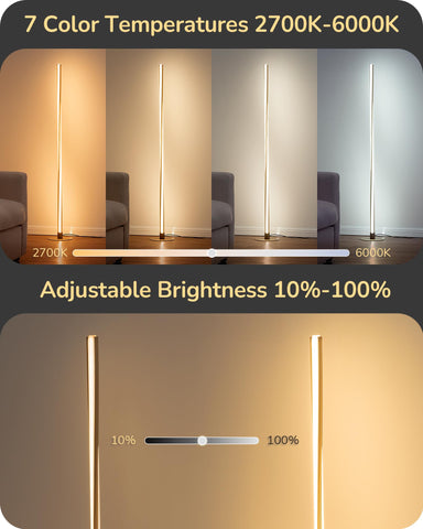 EDISHINE Helix Floor Lamp dimmable lighting for versatile mood settings