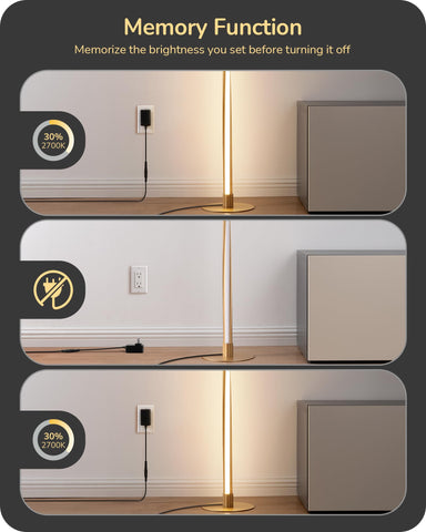 EDISHINE Helix Floor Lamp foot switch for quick tweaks