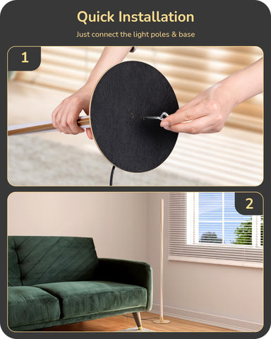 EDISHINE Helix Floor Lamp sturdy-base ensures stability