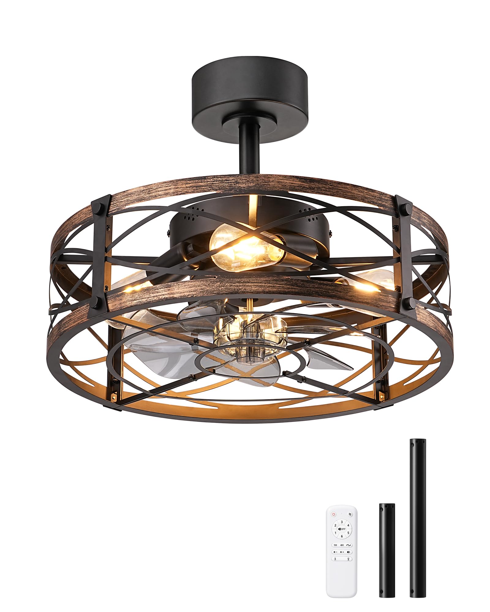 EDISHINE kitchen and bedroom farmhouse fandelier for ambient lighting