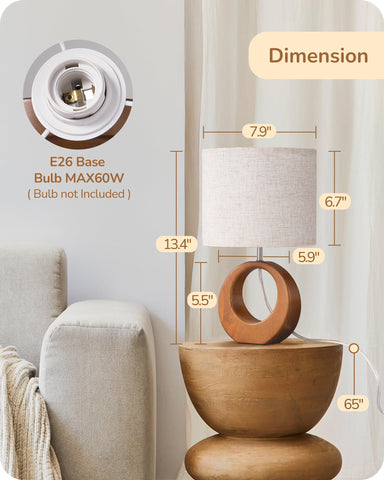 EDISHINE lamp emits a soft glow for cozy ambience