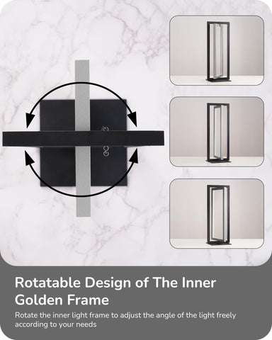 EDISHINE lamp with rotatable inner frame for precise light at reading angles.